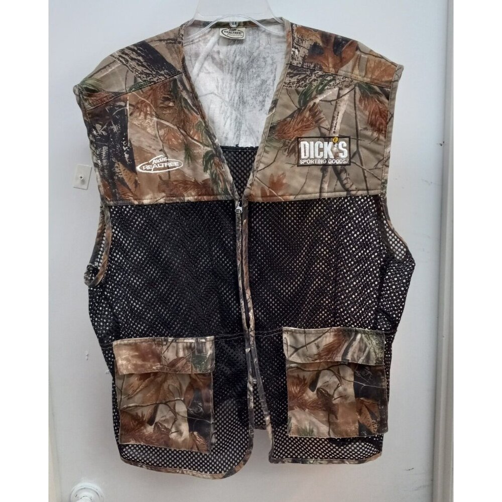 Dick's Sporting Goods Team Realtree Mesh Hunting Vest Remington 2 Pockets Zipper
